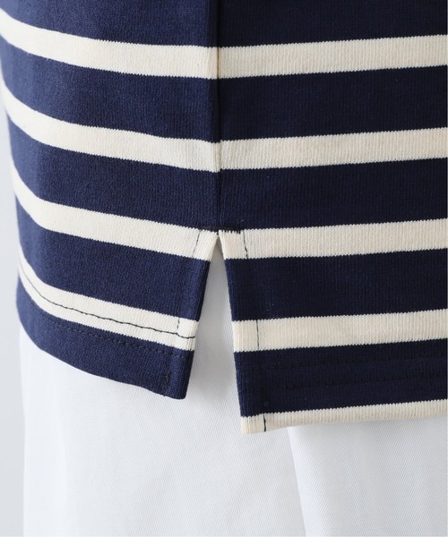 417 EDIFICE(フォーワンセブンエディフィス)の「バスクボーダービッグTEE(Tシャツ/カットソー・メンズ・ネイビー/ホワイト/ベージュ・LARGE/SMALL/MEDIUM)」の11枚目の写真