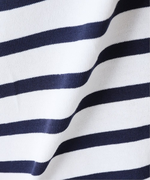 417 EDIFICE(フォーワンセブンエディフィス)の「バスクボーダービッグTEE(Tシャツ/カットソー・メンズ・ネイビー/ホワイト/ベージュ・LARGE/SMALL/MEDIUM)」の15枚目の写真