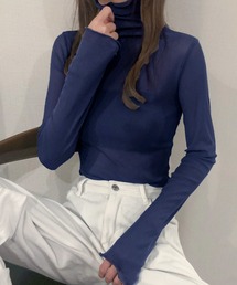JUNOAH | ハイネックシアーカットソー(Tシャツ/カットソー)