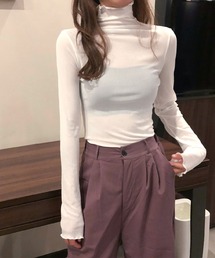 JUNOAH | ハイネックシアーカットソー(Tシャツ/カットソー)