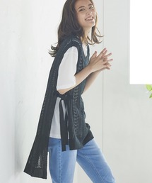 【セット商品】透かし編みニットベスト&半袖無地Tシャツ