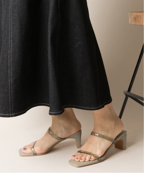 RANDA（ランダ）の「クリアベルトスクエアトゥサンダル（サンダル・レディース・イエロー/グリーン/その他/クリーム・LL/S/M/L）」の8枚目の写真