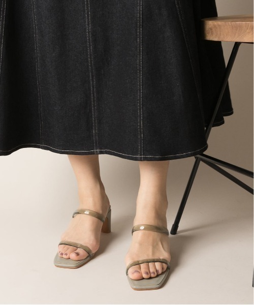 RANDA（ランダ）の「クリアベルトスクエアトゥサンダル（サンダル・レディース・イエロー/グリーン/その他/クリーム・LL/S/M/L）」の9枚目の写真