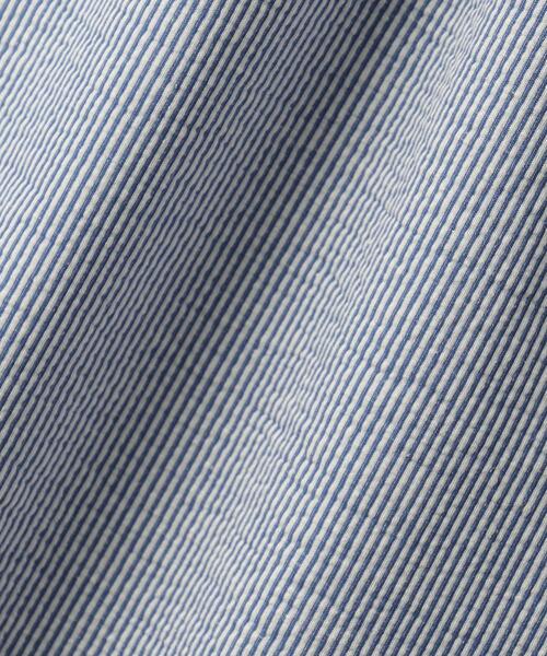 green label relaxing(グリーンレーベルリラクシング)の「FFC C/Li ストライプ スタンドネック ギャザー プルオーバー カットソー(Tシャツ/カットソー・レディース・ホワイト/ライトブルー/ネイビー・FREE)」の18枚目の写真