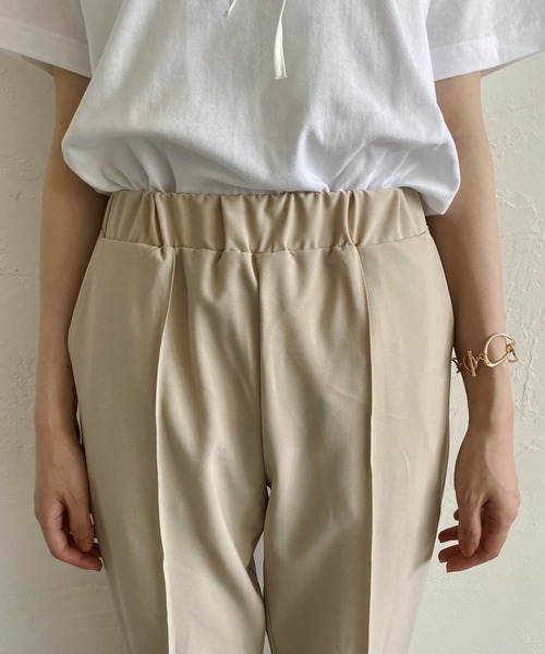 CAPRICIEUX LE'MAGE（カプリシューレマージュ）の「ピンタックジョガーパンツ（その他パンツ・レディース・ホワイト系その他/ブラック/グリーン・36/38）」の9枚目の写真