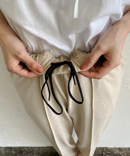 CAPRICIEUX LE'MAGE（カプリシューレマージュ）の「ピンタックジョガーパンツ（その他パンツ・レディース・ホワイト系その他/ブラック/グリーン・36/38）」の10枚目の写真