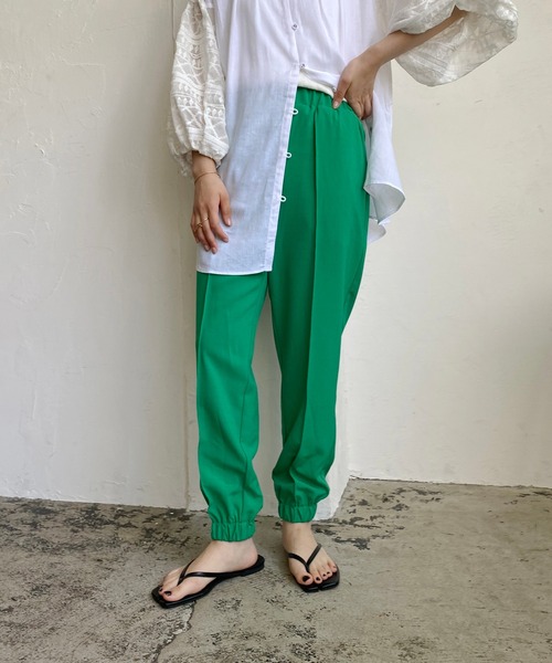 CAPRICIEUX LE'MAGE（カプリシューレマージュ）の「ピンタックジョガーパンツ（その他パンツ・レディース・ホワイト系その他/ブラック/グリーン・36/38）」の19枚目の写真