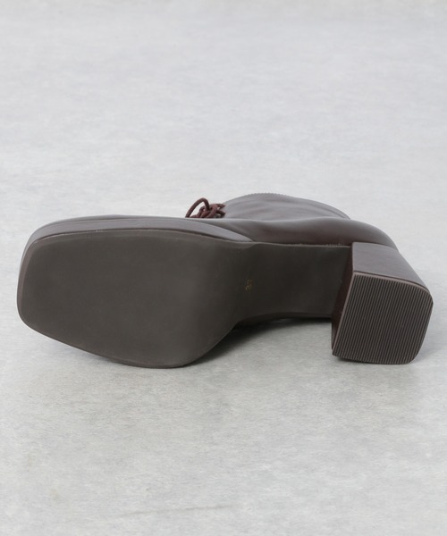 Heather（ヘザー）の「レースUPショートブーツ　959530（ブーツ・レディース・ブラック/ブラウン/アイボリー・S/M/L）」の5枚目の写真