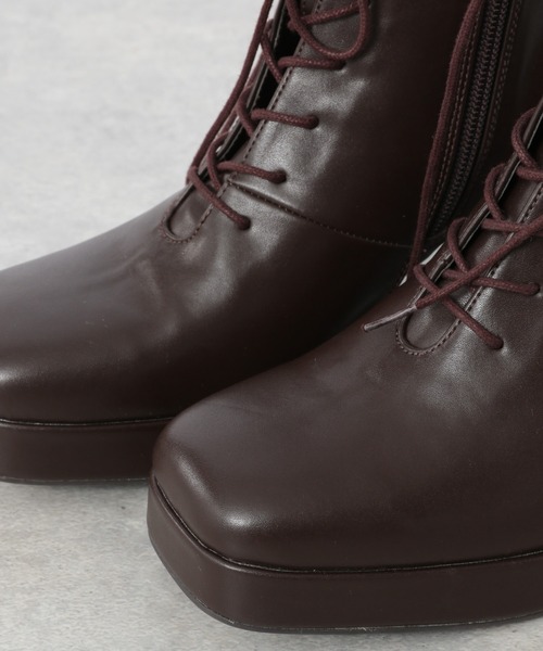 Heather（ヘザー）の「レースUPショートブーツ　959530（ブーツ・レディース・ブラック/ブラウン/アイボリー・S/M/L）」の10枚目の写真