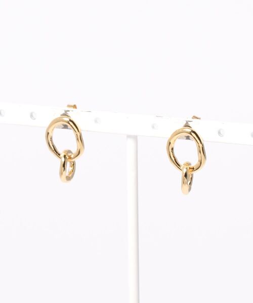 SLOBE IENA（スローブイエナ）の「【VELATTI/ヴェラッティ】TWO LINKS ピアス◆（ピアス（両耳用）・レディース・ゴールド・FREE）」の3枚目の写真