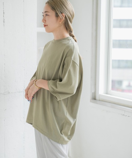 ITEMS URBANRESEARCH（アイテムズ アーバンリサーチ）の「バルーンTシャツ（Tシャツ/カットソー・レディース・カーキ/グレー系その他/ブラック/オフホワイト・FREE）」の4枚目の写真