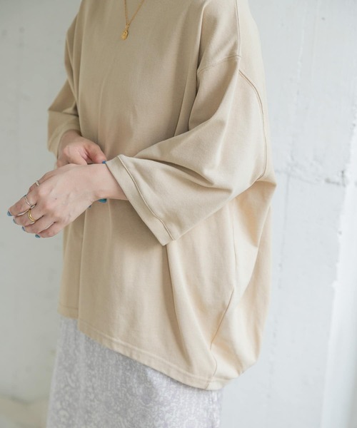 ITEMS URBANRESEARCH（アイテムズ アーバンリサーチ）の「バルーンTシャツ（Tシャツ/カットソー・レディース・カーキ/グレー系その他/ブラック/オフホワイト・FREE）」の8枚目の写真