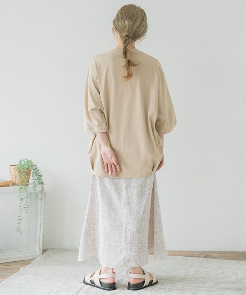 ITEMS URBANRESEARCH（アイテムズ アーバンリサーチ）の「バルーンTシャツ（Tシャツ/カットソー・レディース・カーキ/グレー系その他/ブラック/オフホワイト・FREE）」の7枚目の写真