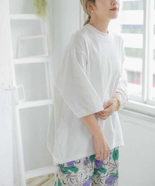 ITEMS URBANRESEARCH（アイテムズ アーバンリサーチ）の「バルーンTシャツ（Tシャツ/カットソー・レディース・カーキ/グレー系その他/ブラック/オフホワイト・FREE）」の9枚目の写真