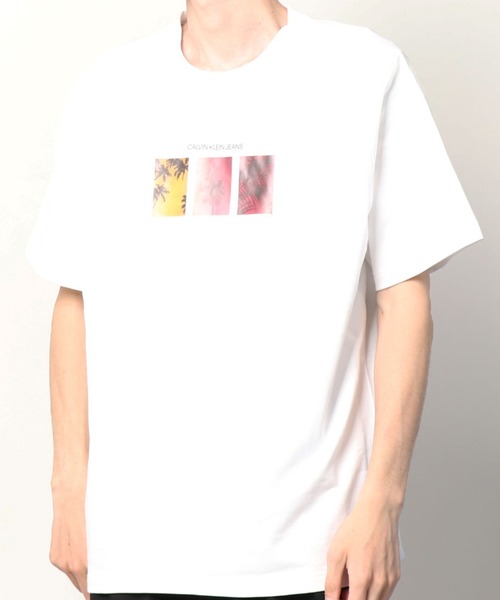 Calvin Klein Jeans（カルヴァンクラインジーンズ）の「エスケープ パーム プリント グラフィック  Tシャツ（Tシャツ/カットソー・メンズ・ホワイト・S/M/L/XL）」の7枚目の写真