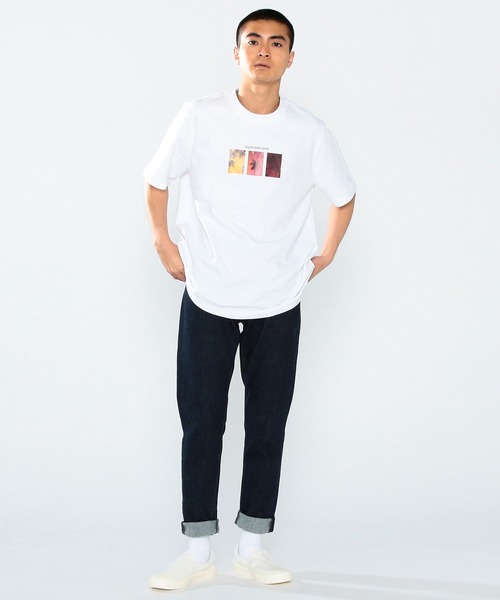 Calvin Klein Jeans（カルヴァンクラインジーンズ）の「エスケープ パーム プリント グラフィック  Tシャツ（Tシャツ/カットソー・メンズ・ホワイト・S/M/L/XL）」の6枚目の写真