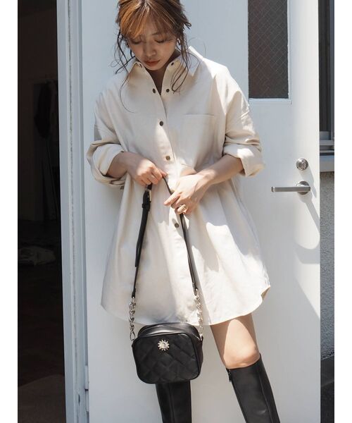 EVRIS（エヴリス）の「キルティングショルダーBAG（ショルダーバッグ・レディース・グリーン/ベージュ/アイボリー/ブラック・FREE）」の15枚目の写真