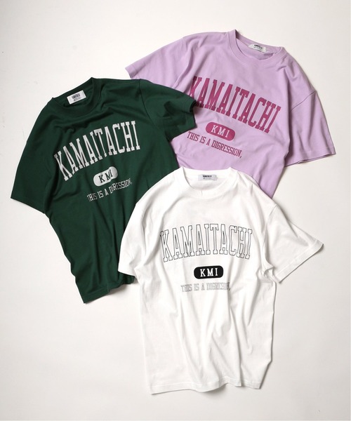 JOURNAL STANDARD（ジャーナルスタンダード）の「【かまいたち×JOURNAL STANDARD】COLLEGE LOGO Tシャツ（Tシャツ/カットソー・メンズ・ホワイト系その他/ネイビー/パープル/ホワイト/ベージュ/グリーン・LARGE/X-LARGE/MEDIUM）」の10枚目の写真
