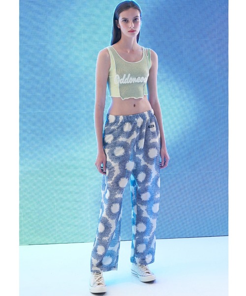 oddoneout(オッドワンアウト)の「『ODD ONE OUT/オッドワンアウト』Patch work damage top/パッチワーク ダメージ クロップド丈 キャミソール(キャミソール・レディース・グリーン/ライトブルー/パープル・FREE)」の4枚目の写真