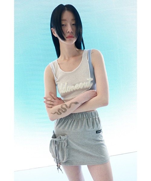 ODD ONE OUT/オッドワンアウト』Patch work damage top/パッチ