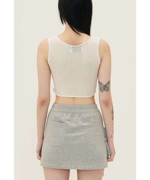 oddoneout(オッドワンアウト)の「『ODD ONE OUT/オッドワンアウト』Patch work damage top/パッチワーク ダメージ クロップド丈 キャミソール(キャミソール・レディース・グリーン/ライトブルー/パープル・FREE)」の21枚目の写真