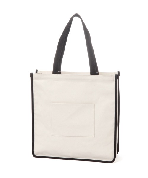 BAYFLOW（ベイフロー）の「WEB限定 ビッグスクエアトート（トートバッグ・レディース・ブラック/ベージュ・FREE）」の9枚目の写真