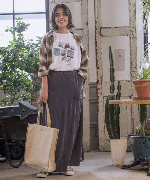 BAYFLOW（ベイフロー）の「WEB限定 ビッグスクエアトート（トートバッグ・レディース・ブラック/ベージュ・FREE）」の22枚目の写真