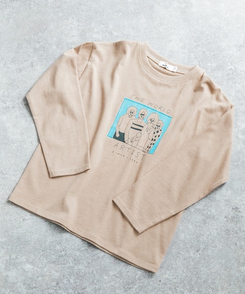 pairmanon（ペアマノン）の「【プレミアムコットン100%】【かぞくおそろい】選べる20カラープリントTシャツ（Tシャツ/カットソー・キッズ・ブラック系その他/ホワイト系その他/ブラウン系その他/パープル系その他/グリーン系その他/ブルー系その他/ブラック系その他2/ブラック系その他3/ベージュ系その他/ピンク系その他/ブラウン系その他3/ブラウン系その他5/グレー系その他/グリーン系その他2/ブラウン系その他2/ブルー系その他2/グリーン系その他3/ベージュ系その他2/ベージュ系その他3/ベージュ系その他4/イエロー系その他/ベージュ系その他5/ホワイト系その他2/ベージュ系その他6/パープル系その他2/ブラウン系その他6/グリーン系その他4/ベージュ系その他7/ブラック系その他5/ブラウン系その他4/グレー系その他2/ブルー系その他4/グリーン系その他5/ピンク系その他2/ブラック系その他4/その他/ブルー系その他3/グレー系その他3・80/130/150/120/90/110/100/140）」の17枚目の写真