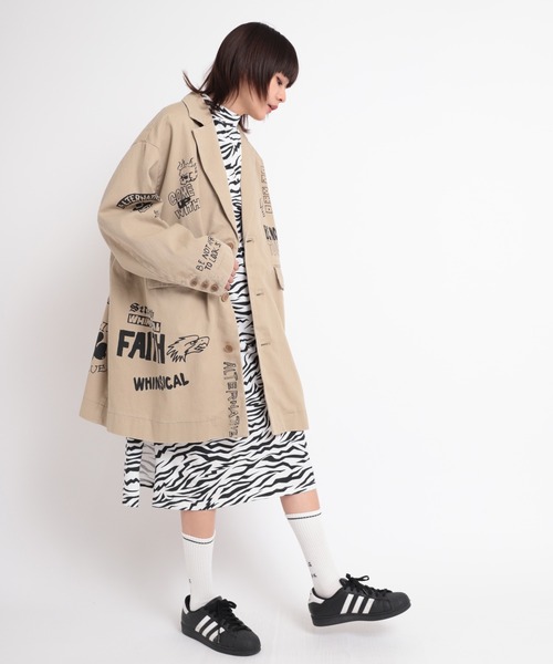 RNA（アールエヌエー）の「M1723 総柄ハイネックロングワンピース（ワンピース・レディース・ゼブラ/レオパード/その他・MEDIUM）」の11枚目の写真