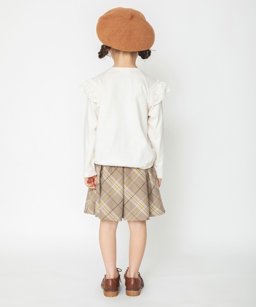 BRANSHES（ブランシェス）の「カットワークレースフリル長袖Tシャツ（Tシャツ/カットソー・キッズ・ピンク/アイボリー・90cm/110cm/100cm/120cm/130cm/140cm/150cm）」の10枚目の写真