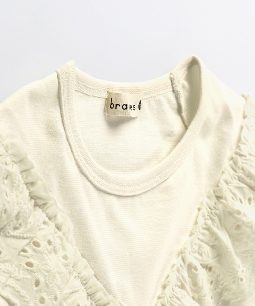 BRANSHES（ブランシェス）の「カットワークレースフリル長袖Tシャツ（Tシャツ/カットソー・キッズ・ピンク/アイボリー・90cm/110cm/100cm/120cm/130cm/140cm/150cm）」の20枚目の写真