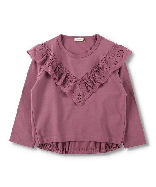 BRANSHES（ブランシェス）の「カットワークレースフリル長袖Tシャツ（Tシャツ/カットソー・キッズ・ピンク/アイボリー・90cm/110cm/100cm/120cm/130cm/140cm/150cm）」の17枚目の写真