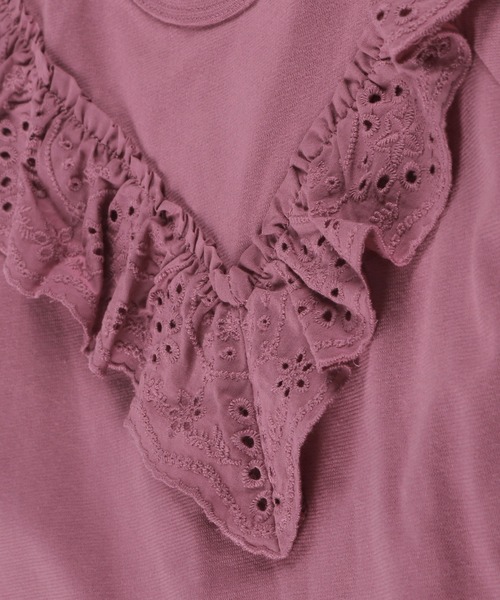 BRANSHES（ブランシェス）の「カットワークレースフリル長袖Tシャツ（Tシャツ/カットソー・キッズ・ピンク/アイボリー・90cm/110cm/100cm/120cm/130cm/140cm/150cm）」の21枚目の写真