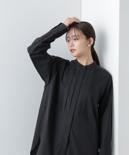 NANO universe(ナノユニバース)の「【WEB限定】ピンタックコットンシャツ(シャツ/ブラウス・レディース・ブラック/ホワイト/ベージュ・マルチサイズ)」の18枚目の写真