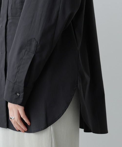 NANO universe(ナノユニバース)の「【WEB限定】ピンタックコットンシャツ(シャツ/ブラウス・レディース・ブラック/ホワイト/ベージュ・マルチサイズ)」の6枚目の写真