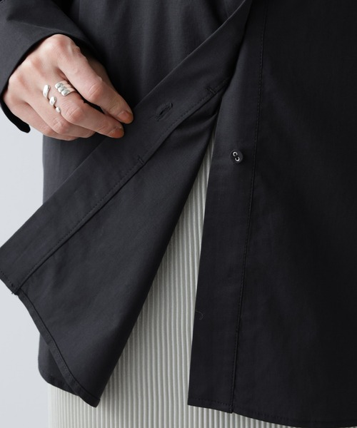 NANO universe(ナノユニバース)の「【WEB限定】ピンタックコットンシャツ(シャツ/ブラウス・レディース・ブラック/ホワイト/ベージュ・マルチサイズ)」の5枚目の写真