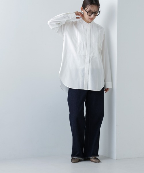 NANO universe(ナノユニバース)の「【WEB限定】ピンタックコットンシャツ(シャツ/ブラウス・レディース・ブラック/ホワイト/ベージュ・マルチサイズ)」の22枚目の写真