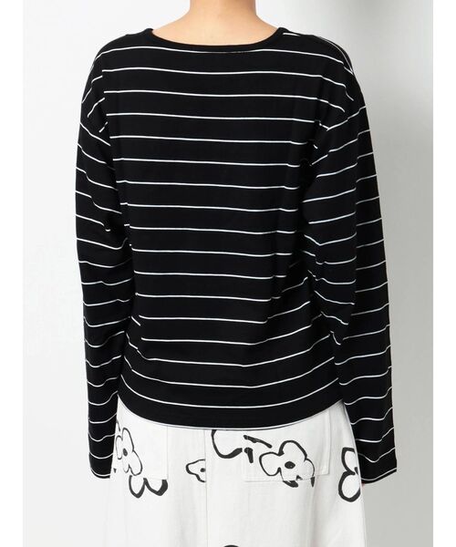 merry jenny(メリージェニー)の「HELLO KITTY border long Tee(Tシャツ/カットソー・レディース・ブラック/レッド/オフホワイト・FREE)」の12枚目の写真