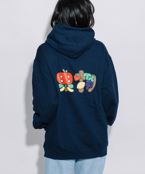 FRUIT OF THE LOOM(フルーツオブザルーム)の「MASAKAZU AMAHISAコラボ プルオーバー(パーカー・レディース・ホワイト/ネイビー・S/M/L/XL)」の9枚目の写真