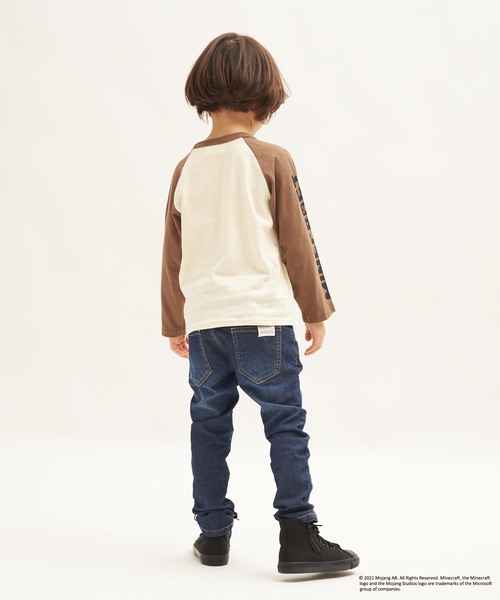 RUGGEDWORKS（ラゲッドワークス）の「《MINECRAFT》 マインクラフト ラグランロングＴ（Tシャツ/カットソー・キッズ・ネイビー/ライトブラウン・120/150/130/110/140）」の5枚目の写真