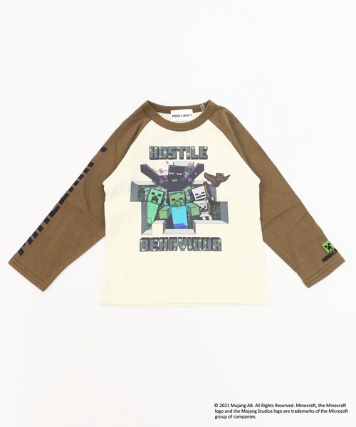 RUGGEDWORKS（ラゲッドワークス）の「《MINECRAFT》 マインクラフト ラグランロングＴ（Tシャツ/カットソー・キッズ・ネイビー/ライトブラウン・120/150/130/110/140）」の8枚目の写真