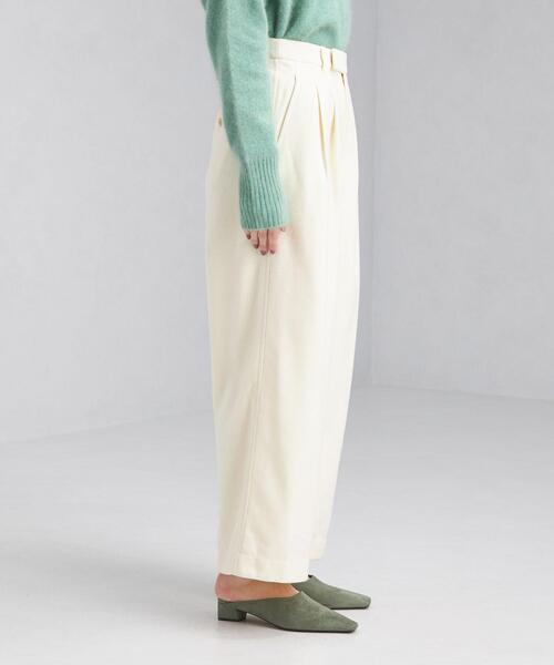 green label relaxing（グリーンレーベルリラクシング）の「ウォッシャブル フラノ ワイド パンツ（その他パンツ・レディース・ホワイト/ライトグレー/ブラウン/コバルトブルー・44/40/38/42/36/34）」の17枚目の写真