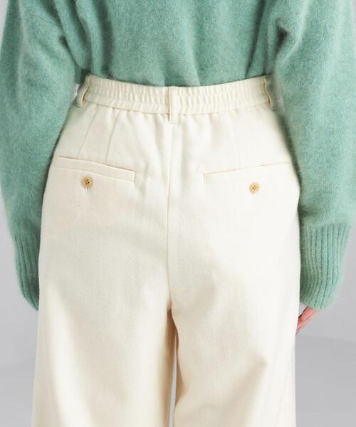 green label relaxing（グリーンレーベルリラクシング）の「ウォッシャブル フラノ ワイド パンツ（その他パンツ・レディース・ホワイト/ライトグレー/ブラウン/コバルトブルー・44/40/38/42/36/34）」の6枚目の写真