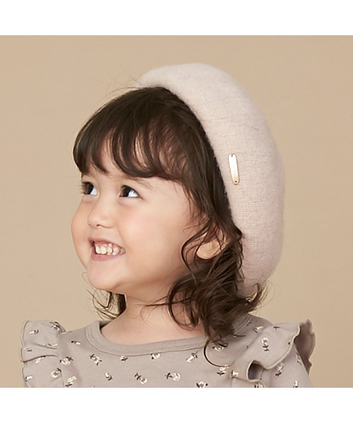 petit main（プティマイン）の「ベレー帽（ハンチング/ベレー帽・キッズ・ライトピンク/モカ/ブラック・54cm/52cm/50cm）」の3枚目の写真