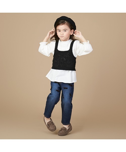 petit main（プティマイン）の「ベレー帽（ハンチング/ベレー帽・キッズ・ライトピンク/モカ/ブラック・54cm/52cm/50cm）」の22枚目の写真