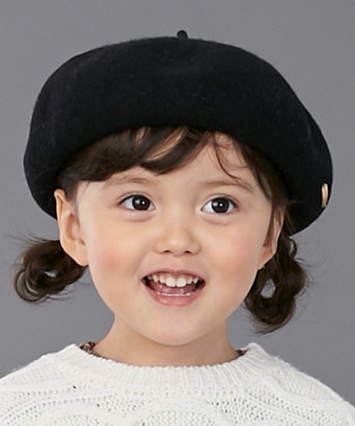 petit main（プティマイン）の「ベレー帽（ハンチング/ベレー帽・キッズ・ライトピンク/モカ/ブラック・54cm/52cm/50cm）」の4枚目の写真