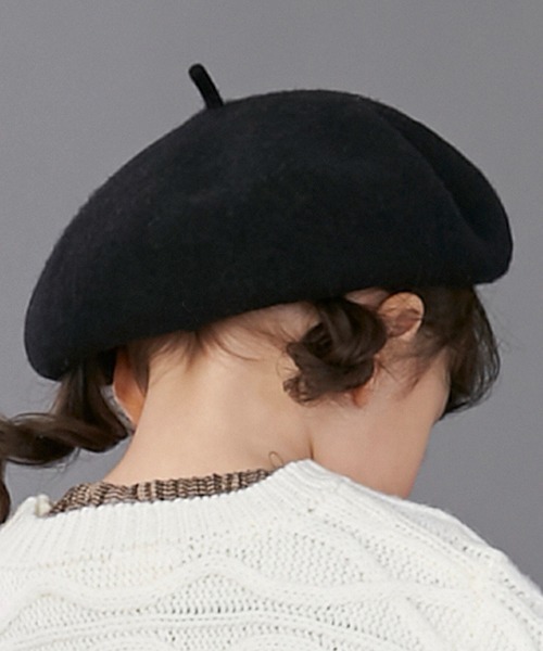 petit main（プティマイン）の「ベレー帽（ハンチング/ベレー帽・キッズ・ライトピンク/モカ/ブラック・54cm/52cm/50cm）」の5枚目の写真