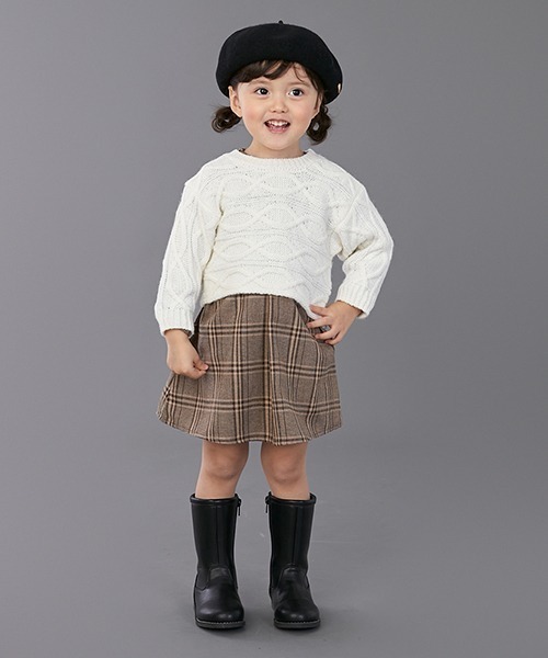 petit main（プティマイン）の「ベレー帽（ハンチング/ベレー帽・キッズ・ライトピンク/モカ/ブラック・54cm/52cm/50cm）」の7枚目の写真