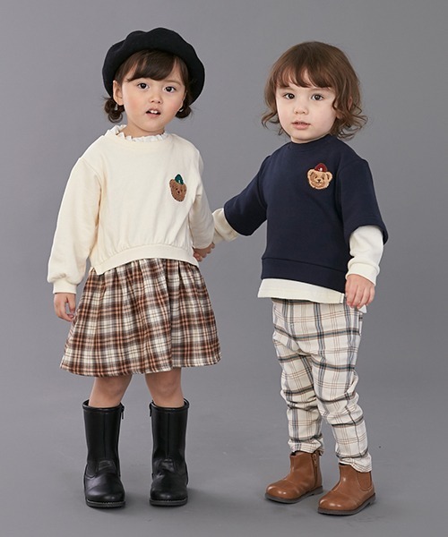 petit main（プティマイン）の「ベレー帽（ハンチング/ベレー帽・キッズ・ライトピンク/モカ/ブラック・54cm/52cm/50cm）」の8枚目の写真