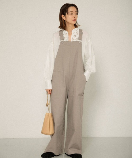 KBF（ケイビーエフ）の「ワイドオーバーオール（サロペット/オーバーオール・レディース・ブラック/グレー/グリーン系その他・ONE）」の4枚目の写真